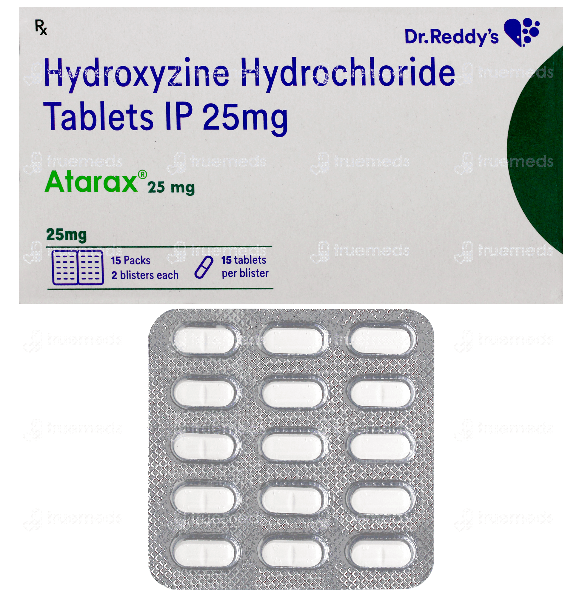 Atarax 25 mg Tablet | Treats Anxiety, Allergies and Dermatitis