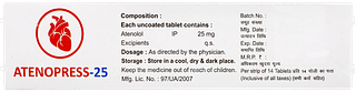 Atenopress 25 Tablet 14