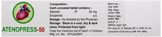 Atenopress 50 Tablet 14