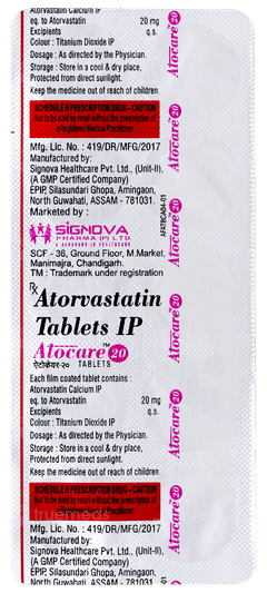 Atocare 20 Tablet 10 Atocare 20 Tablet 10