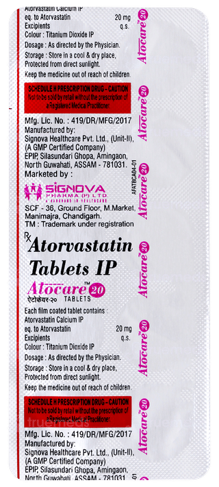 Atocare 20 Tablet 10