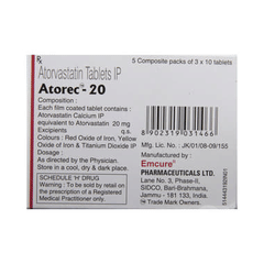 Atorec 20 Tablet 10 Atorec 20 Tablet 10