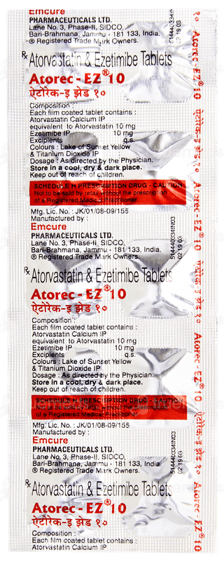 Atorec Ez 10 Tablet 10