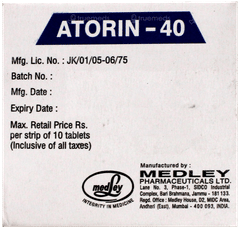 Atorin 40 Tablet 10