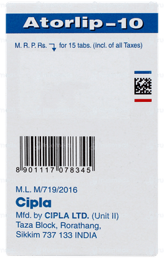 Atorlip 10 Tablet 15