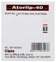 Atorlip 40 Tablet 10