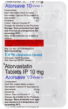 Atorsave 10 Tablet 15
