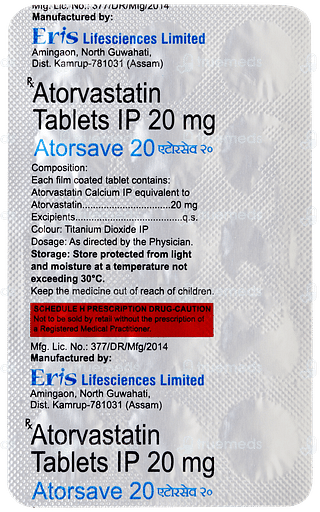 Atorsave 20 Tablet 15