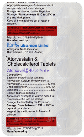 Atorsave D 40 Tablet 15