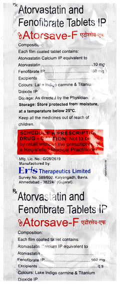 Atorsave F Tablet 10 Atorsave F Tablet 10