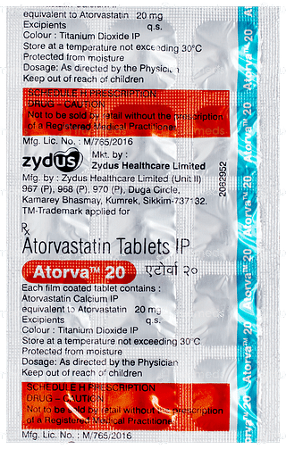 Atorva 20 Tablet 15