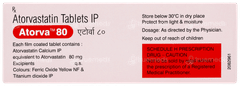 Atorva 80 Tablet 10 Atorva 80 Tablet 10