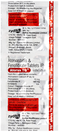 Atorva Tg Tablet 10 Atorva Tg Tablet 10