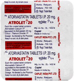 Atrolet 20 Tablet 20 Atrolet 20 Tablet 20