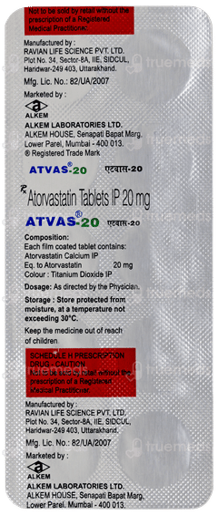 Atvas 20 MG Tablet 10