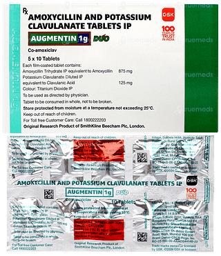 Augmentin 1g Duo Tablet 10