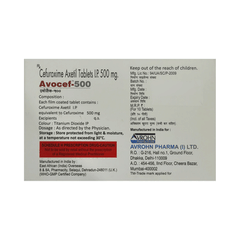 Avocef 500 MG Tablet 10 Avocef 500 MG Tablet 10