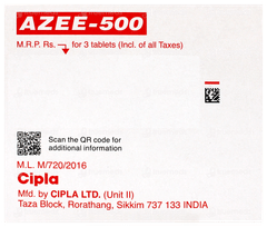 Azee 500 Tablet 3 Azee 500 Tablet 3