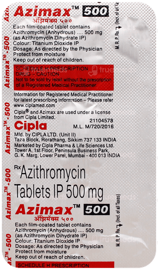 Azimax 500 Tablet 3