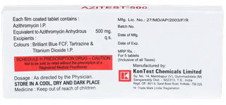 Azitest 500 Tablet 5