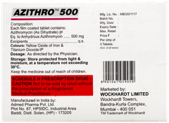 Azithro 500 Tablet 3 Azithro 500 Tablet 3