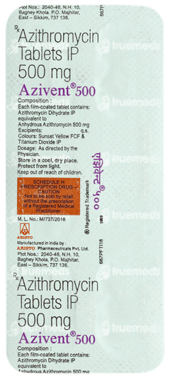 Azivent 500 Tablet 5 Azivent 500 Tablet 5