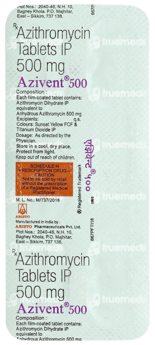 Azivent 500 Tablet 5
