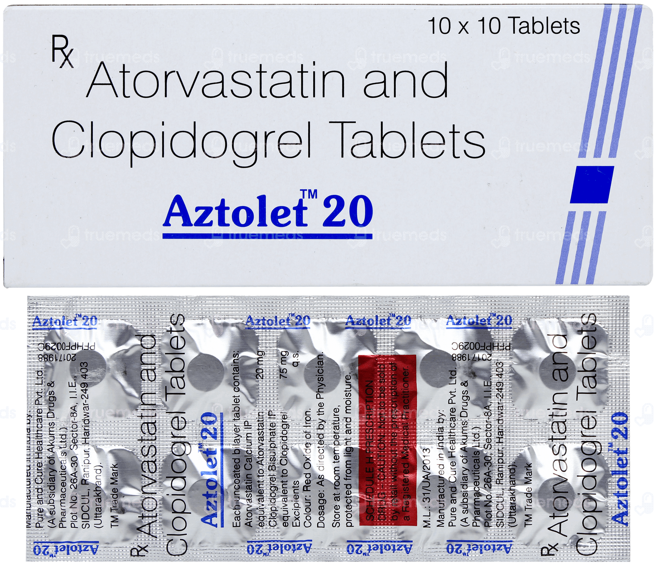 Aztolet 20/75 MG | Order Aztolet 20/75 MG Tablet Online at Truemeds