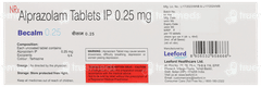Becalm 0.25 Mg Tablet 15