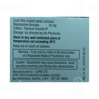 Bepomac 10 MG Tablet 10