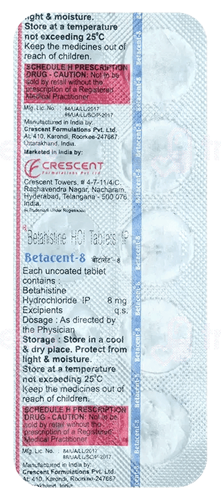 Betacent 8 Mg Tablet 10