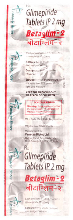 Betaglim 2 Mg Tablet 10