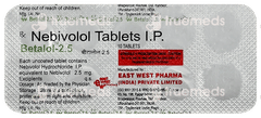 Betalol 2.5 Tablet 10 Betalol 2.5 Tablet 10