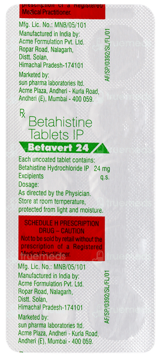 Betavert 24 Tablet 10