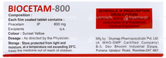 Biocetam 800 Tablet 10 Biocetam 800 Tablet 10