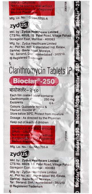 Bioclar 250 Tablet 10