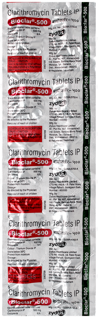 Bioclar 500 Tablet 10