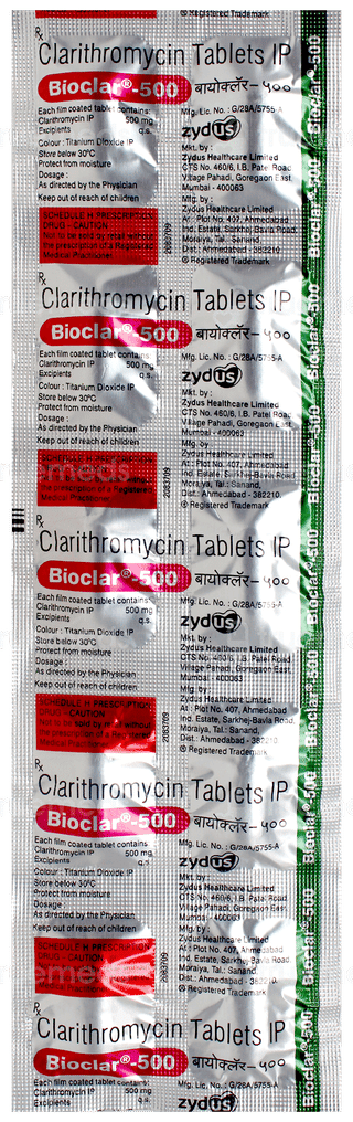 Bioclar 500 Tablet 10