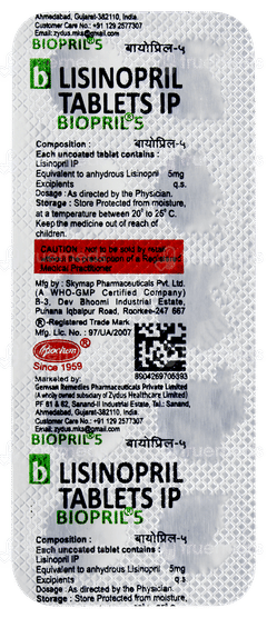 Biopril 5 Tablet 10