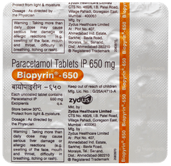 Biopyrin 650 MG Tablet 15
