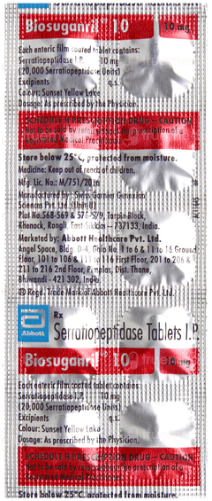 Biosuganril 10 Tablet 10 Biosuganril 10 Tablet 10