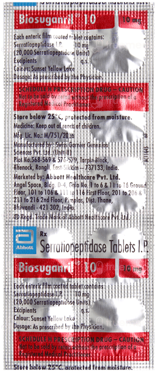 Biosuganril 10 Tablet 10