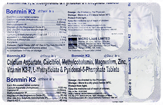 Bonmin K2 1120 Mg/0.25 Mcg/45 MCG Tablet 10