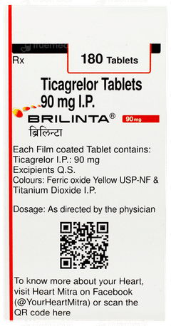 Brilinta 90mg Tablet 180