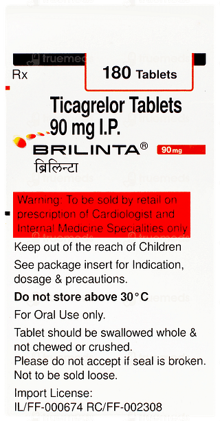 Brilinta 90mg Tablet 180