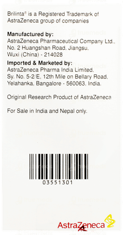 Brilinta 90mg Tablet 180