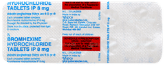 Bromhexine 8mg Tablet 10 Bromhexine 8mg Tablet 10