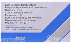Buspin 5 Mg Tablet 10 Buspin 5 Mg Tablet 10