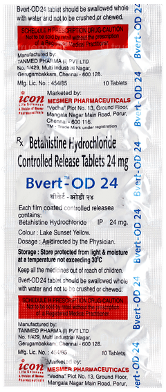 Bvert Od 24 Tablet 10