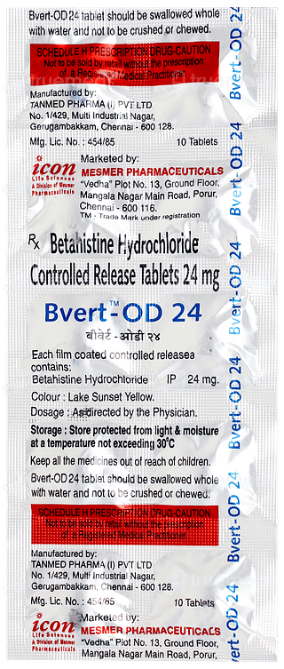 Bvert Od 24 Tablet 10